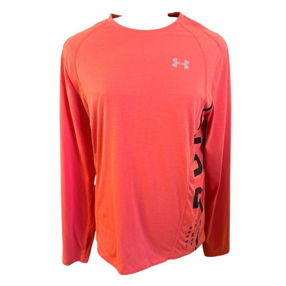 Under Armour Womens Run Long Running Shirt HeatGear Large Lightweight
